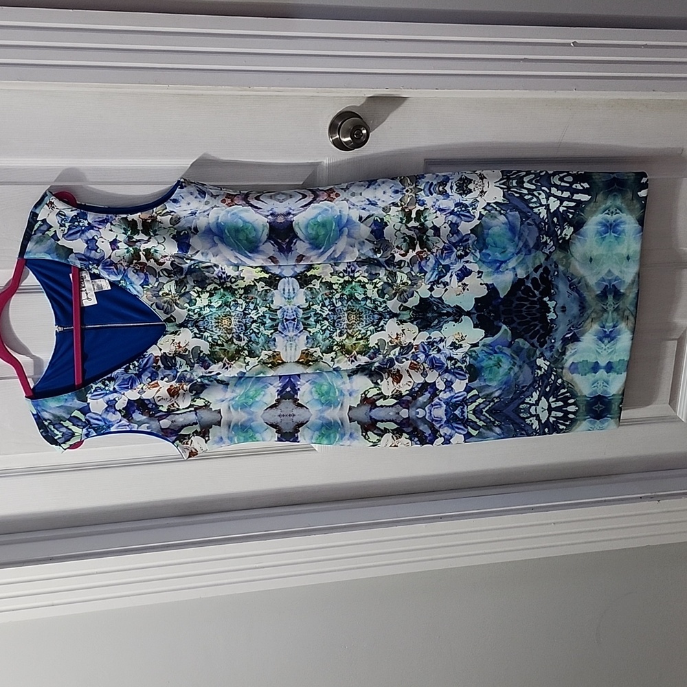 Joseph Ribkoff Size 18 Dress Soft Palette Green Blue